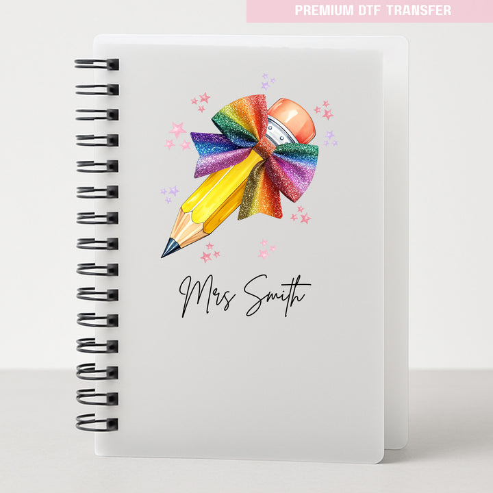 Personalised Teacher's Name - Colorful Pencil - UV DTF