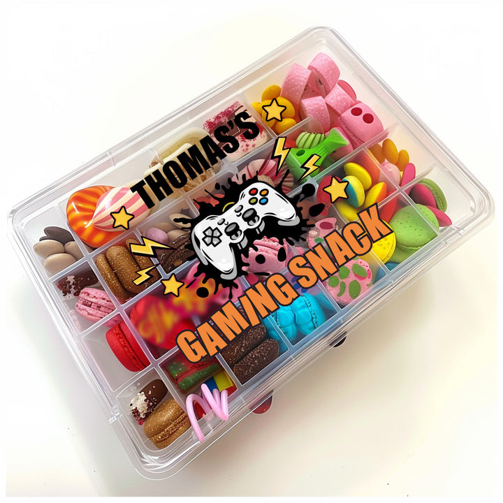 Decal for snack box -  treat box - football , travel snack , princess snack