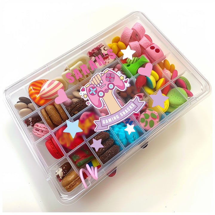 Decal for snack box -  treat box - football , travel snack , princess snack