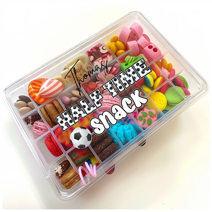 Decal for snack box -  treat box - football , travel snack , princess snack