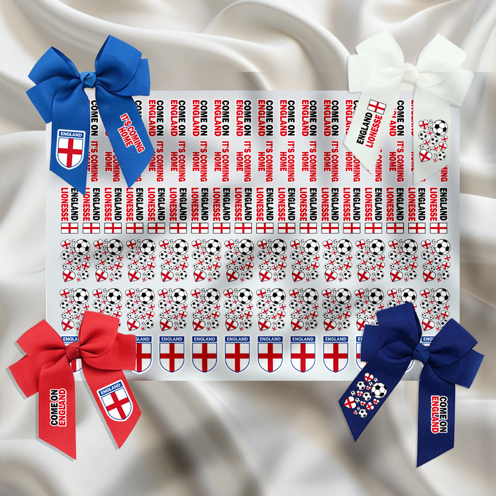 Euro cup UEFA Football - DTF hair bow transfer A4 sheet
