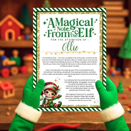 A4 Elf Letter - green