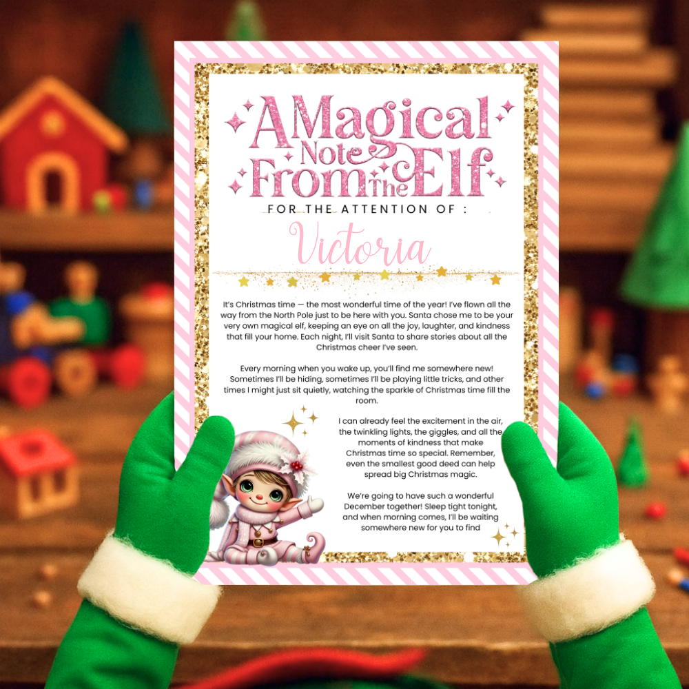 A4 Elf Letter - pink