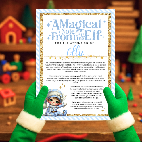 A4 Elf Letter - blue