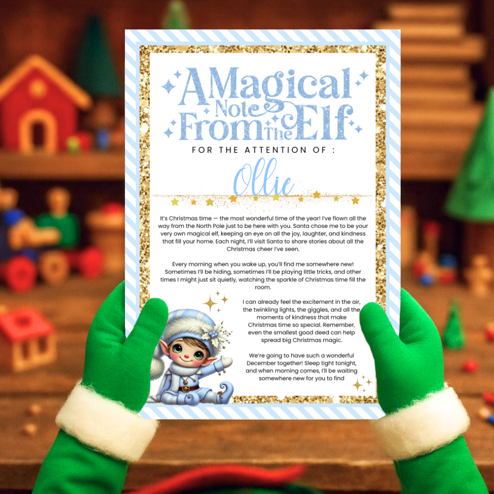 A4 Elf Letter - blue