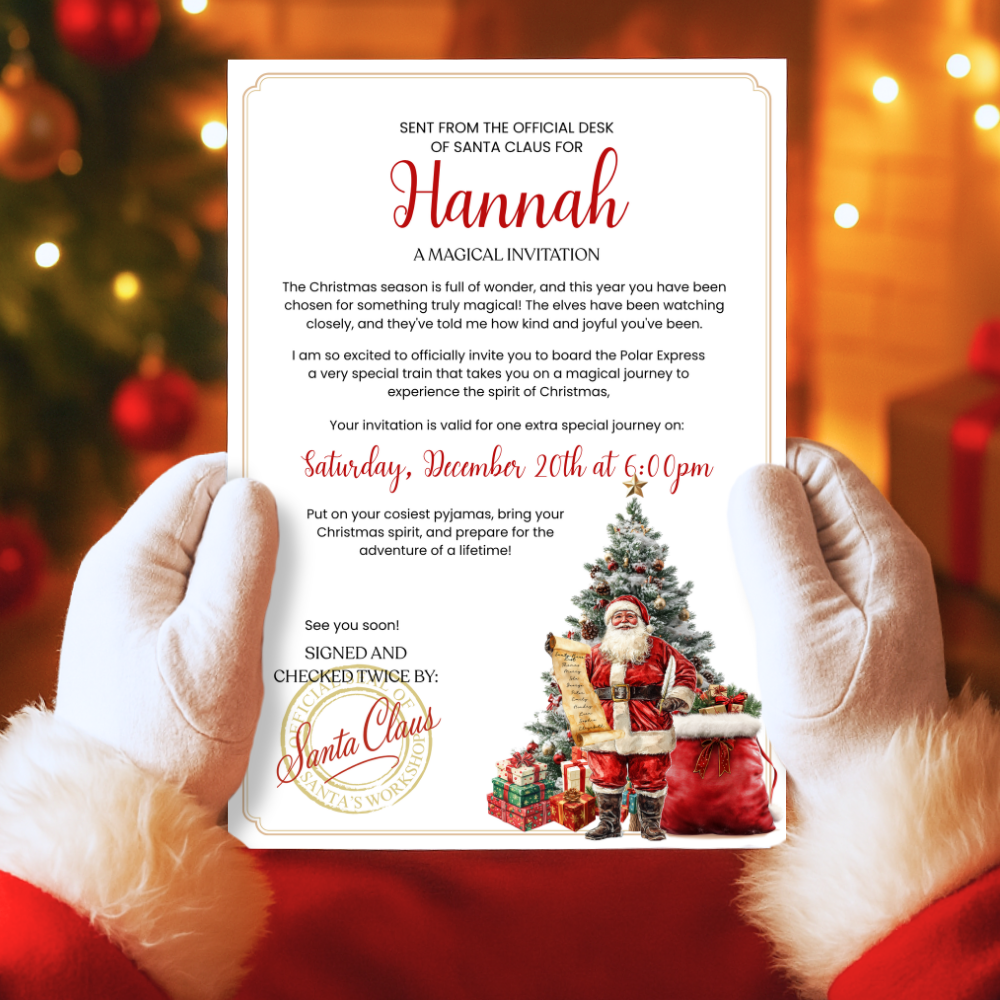 A4 Santa’s Invitation Letter - white