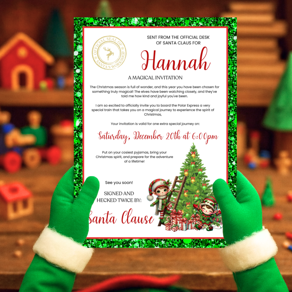 A4 Santa’s Elf Letter - green