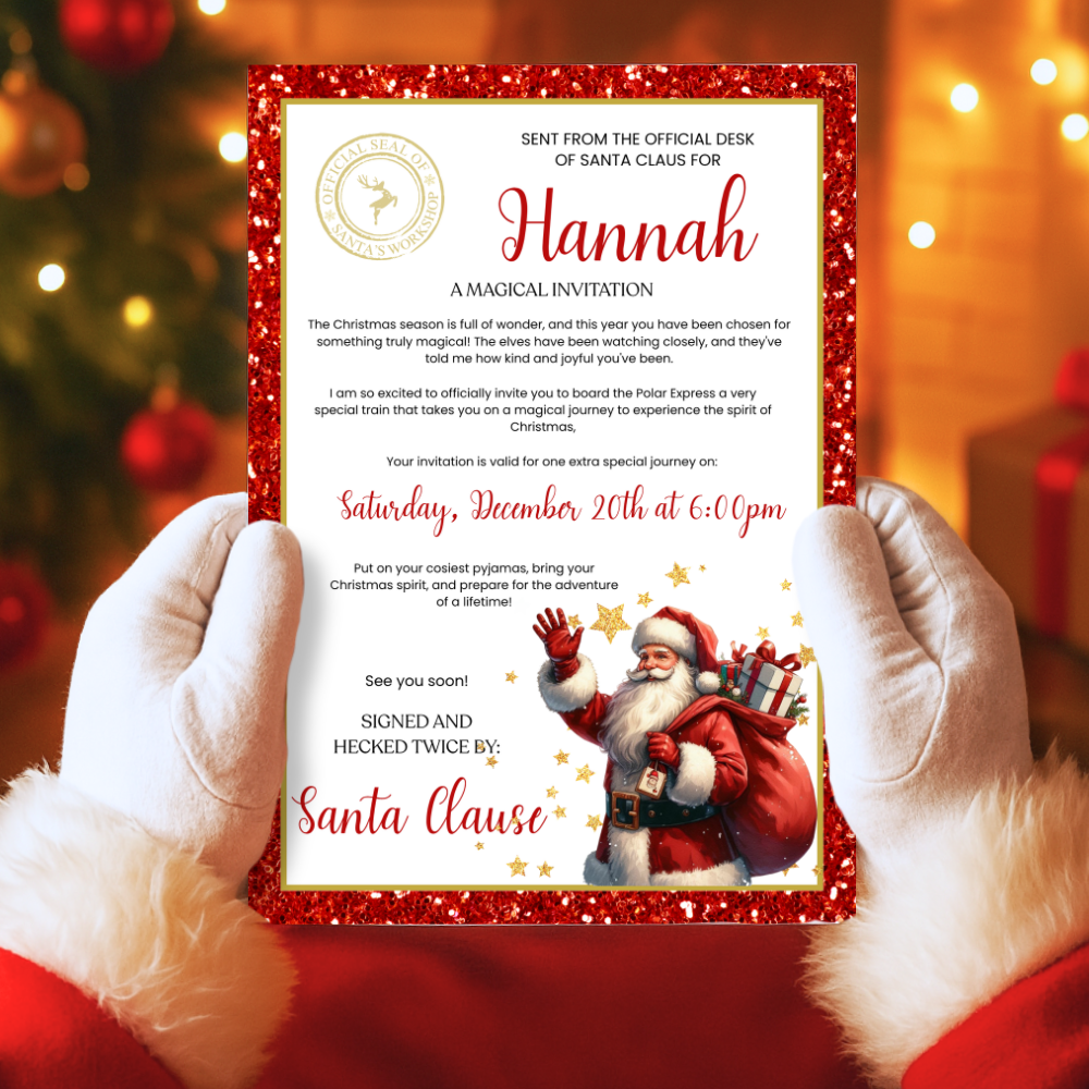 A4 Santa Brings The Magic Letter - red