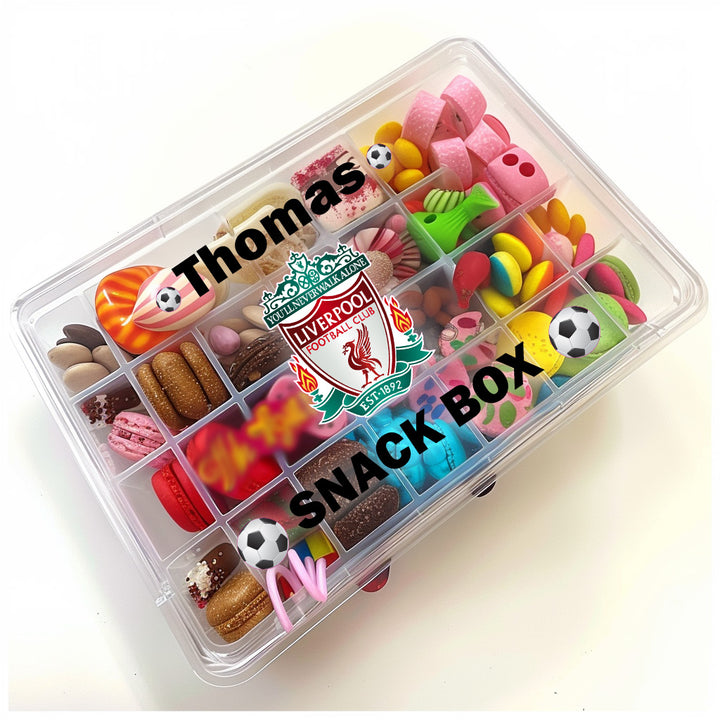 Decal for snack box -  treat box - football , travel snack , princess snack