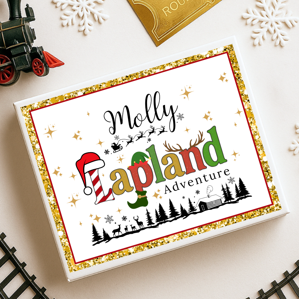 Sticker decal - lapland north pole for Magnetic topper box
