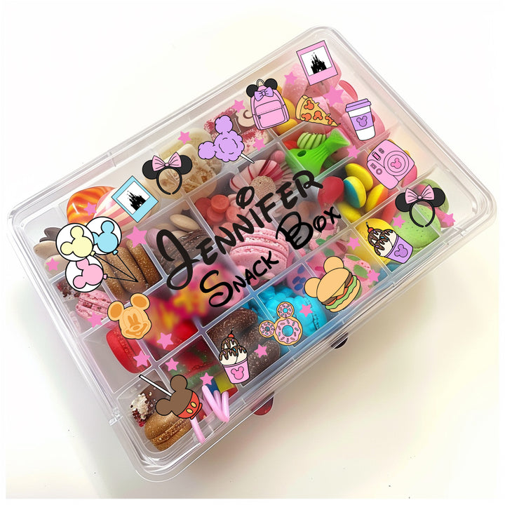 Decal for snack box -  treat box - football , travel snack , princess snack