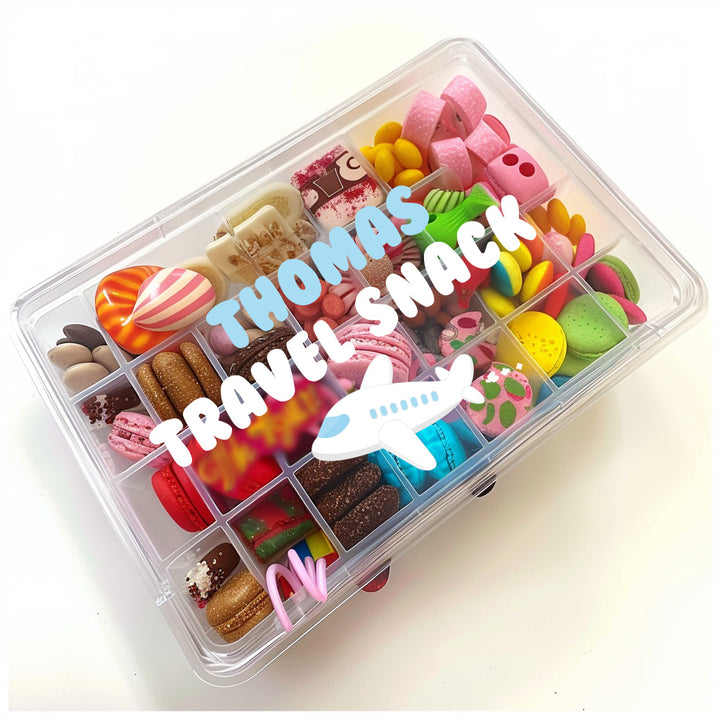 Decal for snack box -  treat box - football , travel snack , princess snack