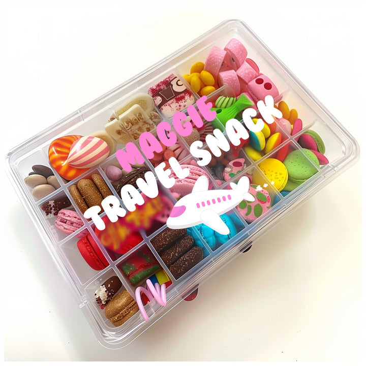 Decal for snack box -  treat box - football , travel snack , princess snack
