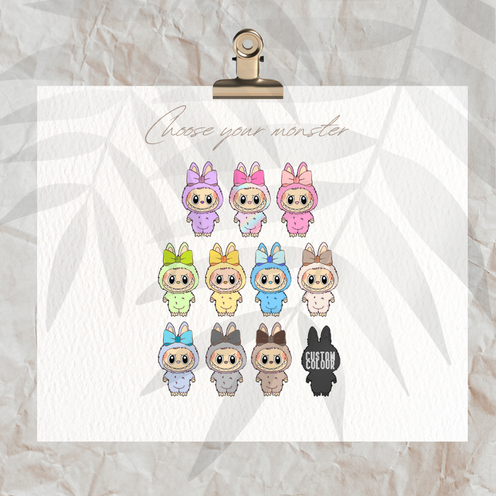 Choose your own Monster with bow personalised - UV DTF