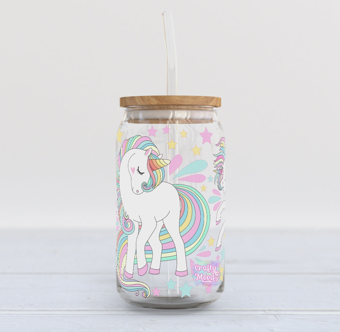Unicorn - 16oz Libbey Glass Cup Wrap Only