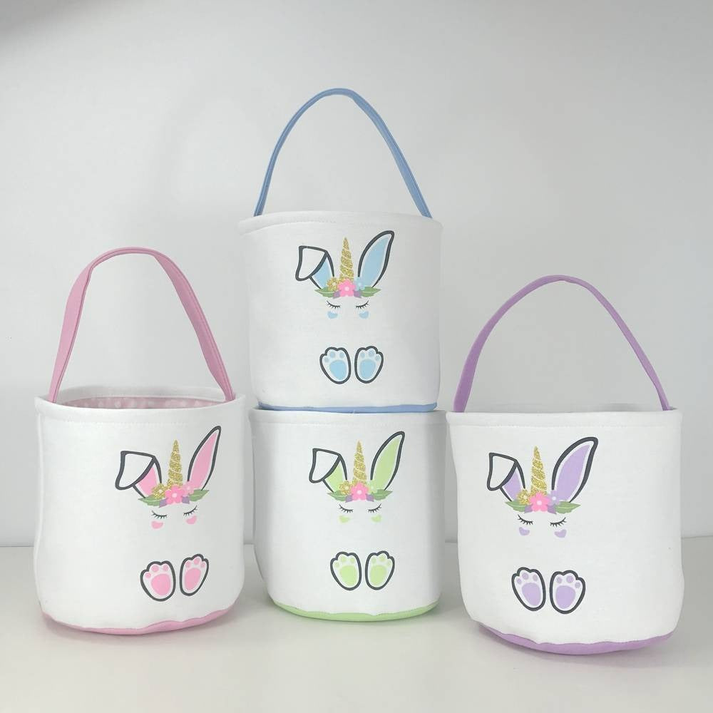 bunny bunnycorn Easter basket with handle - Plain