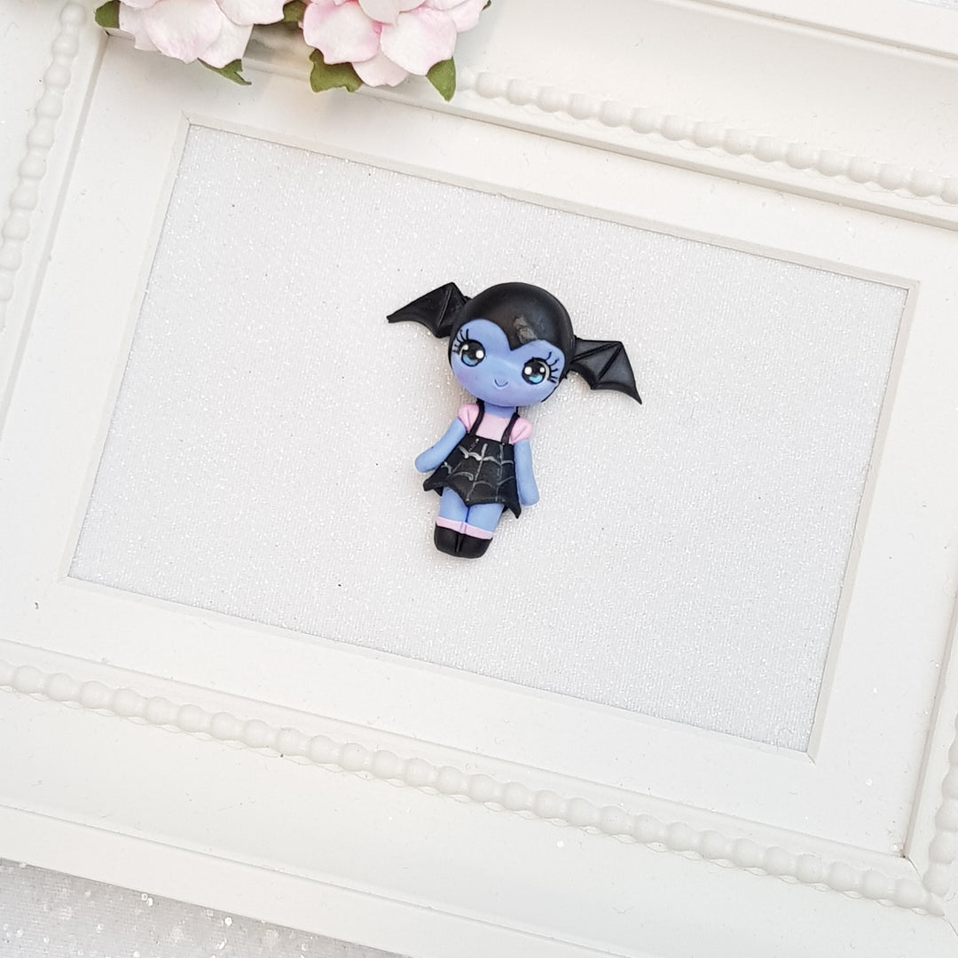 Limited Vampire - Handmade Flatback Clay Bow Centre - Crafty Mood