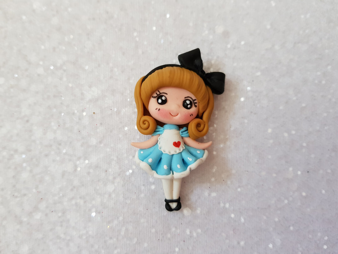 Clay Charm Embellishment - Wonderland Princess - Crafty Mood
