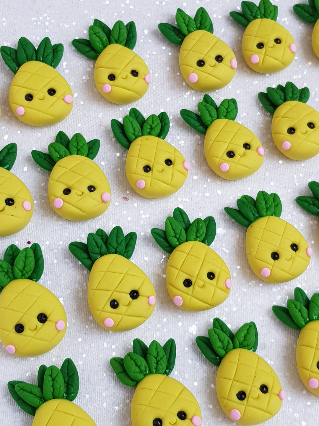 Clay Charm Embellishment - NEW PINEAPPLE - Crafty Mood