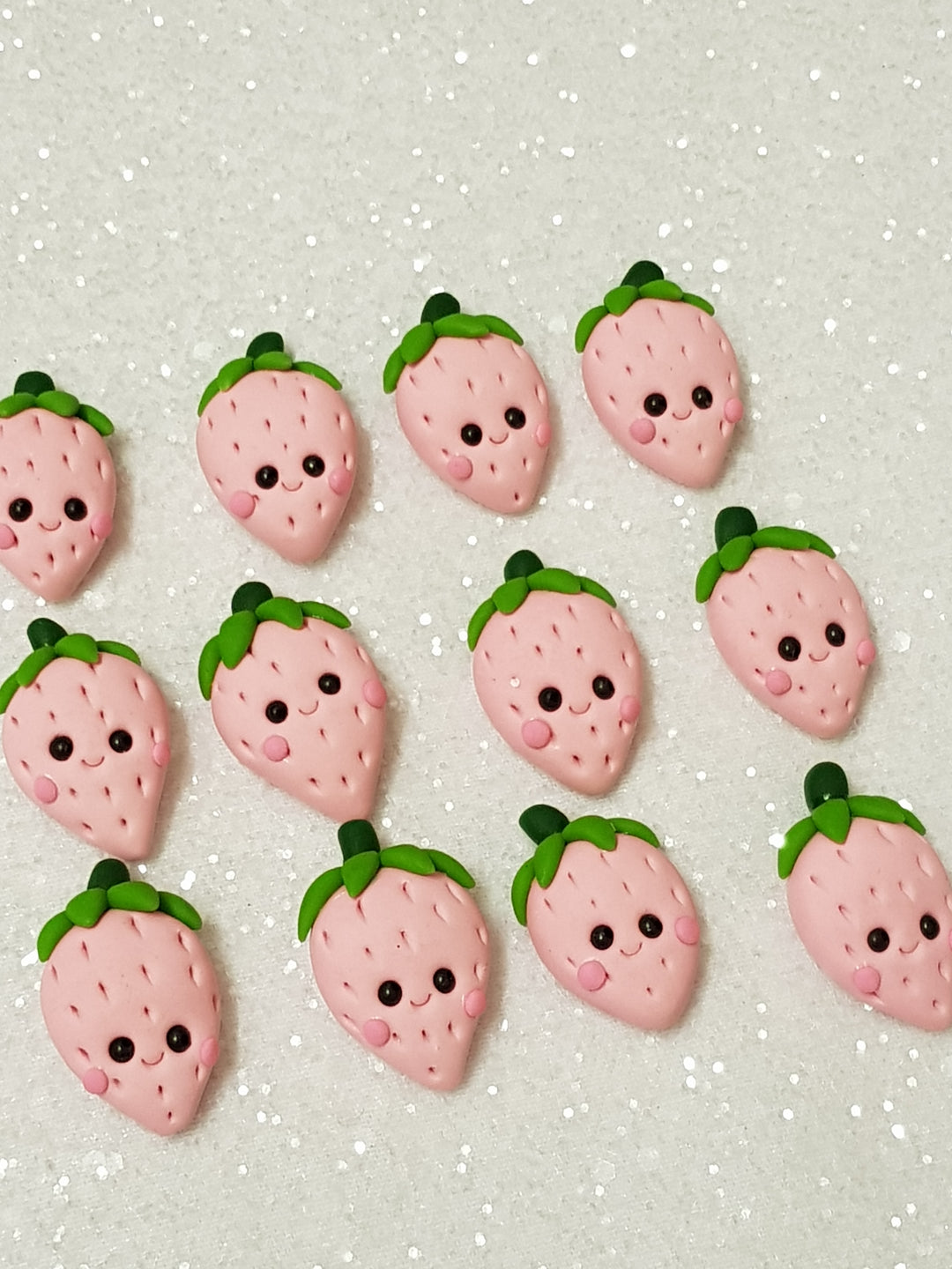 Clay Charm Embellishment - NEW STRAWBERRY - Crafty Mood
