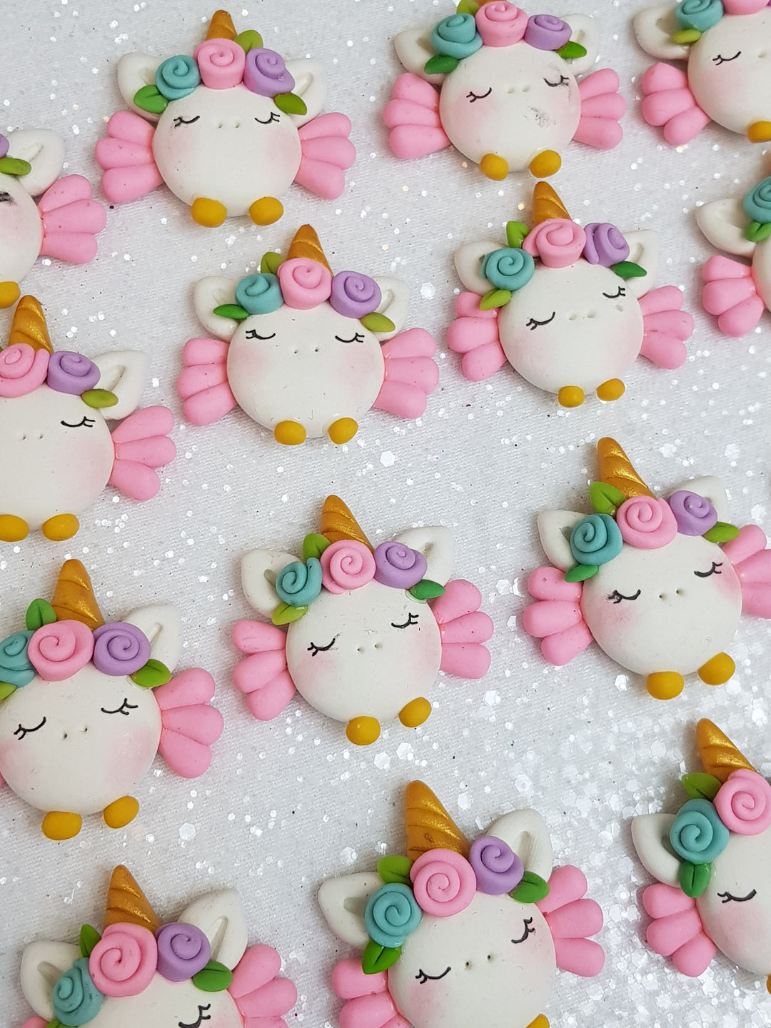 Clay Charm Embellishment - NEW UNICORN WITH WING - Crafty Mood