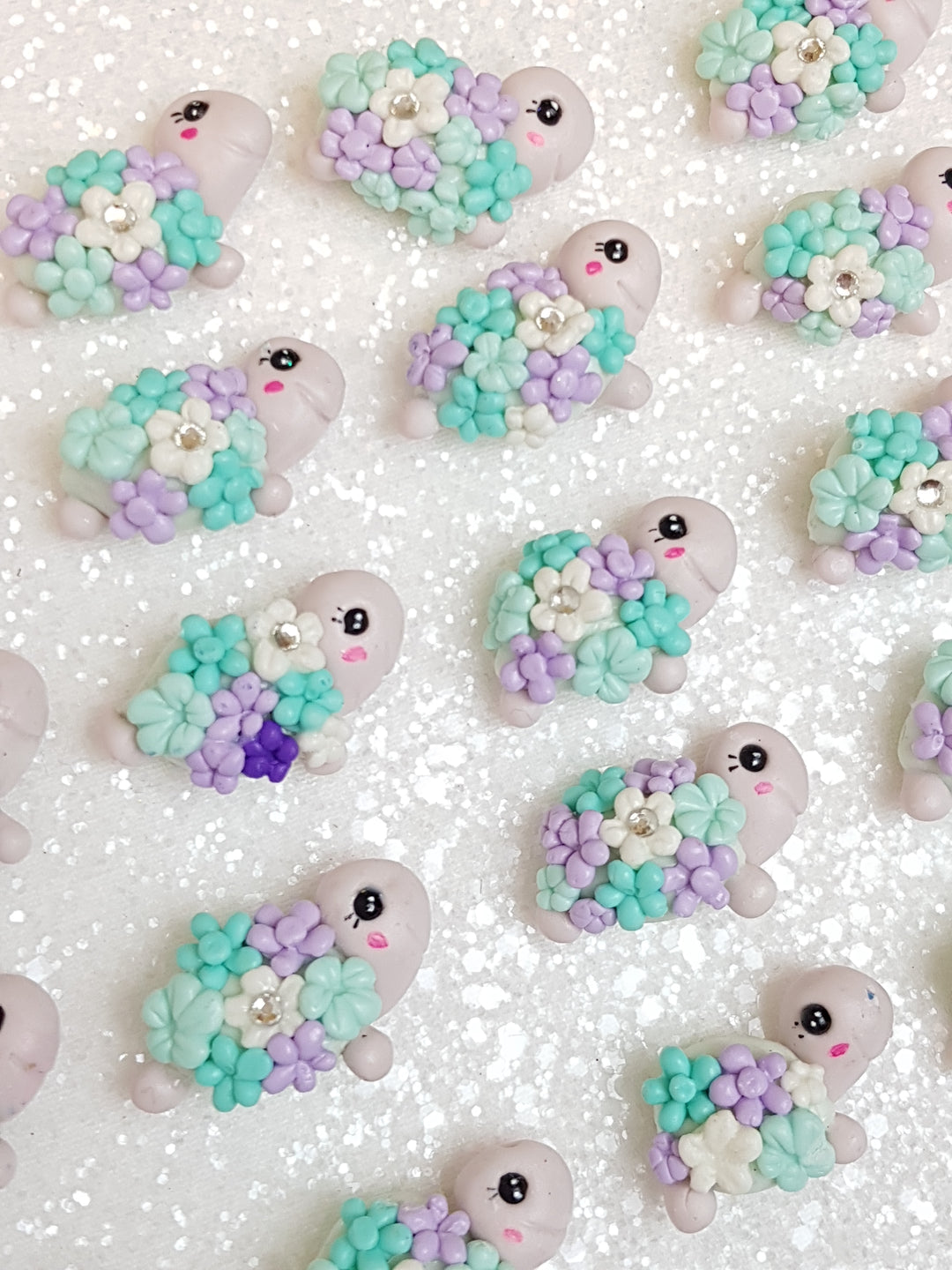 Clay Charm Embellishment - NEW  TURTLE MINT - Crafty Mood