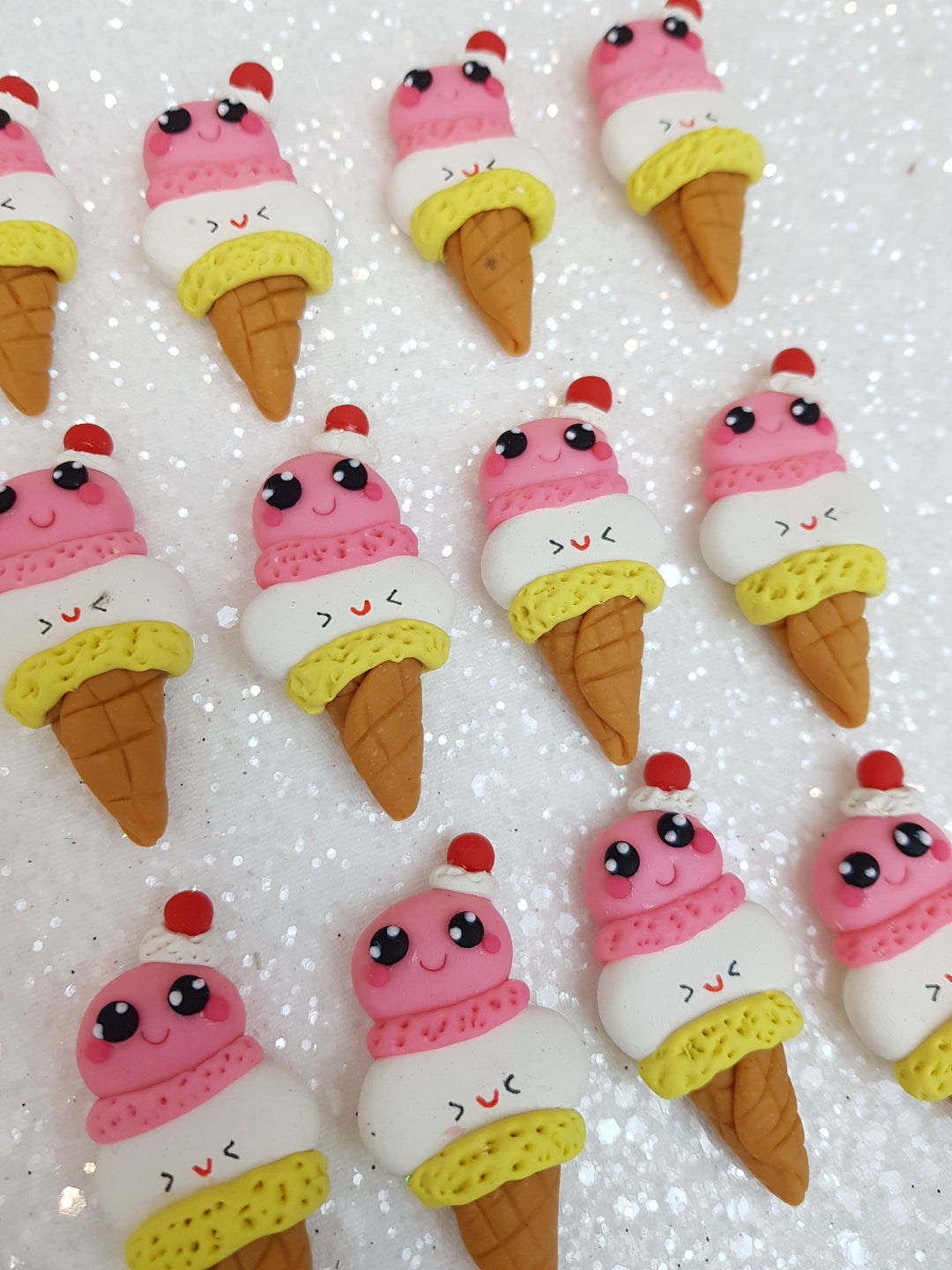 Clay Charm Embellishment - NEW ICE CREAM - Crafty Mood