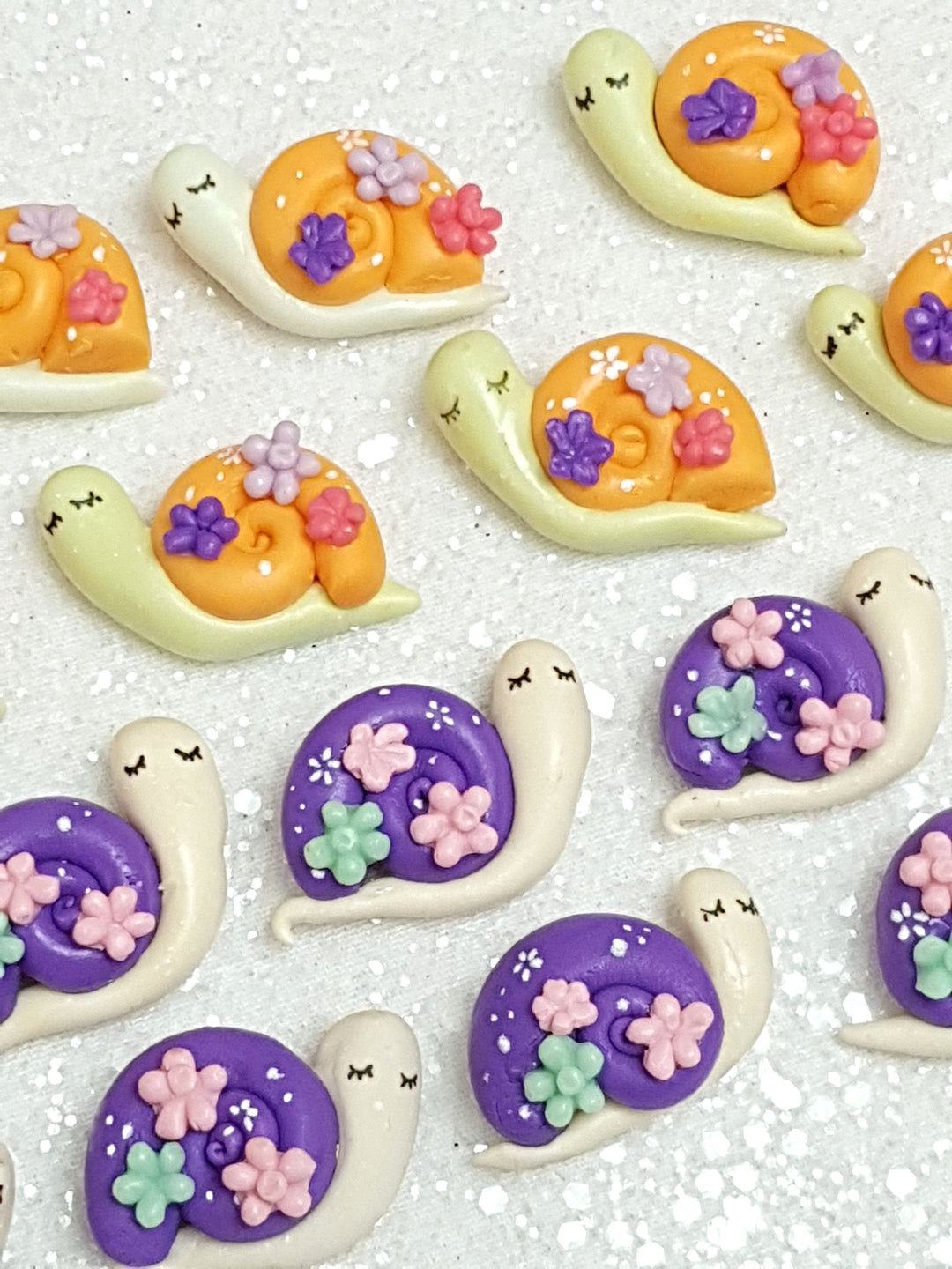 Clay Charm Embellishment - NEW CUTE SNAIL - Crafty Mood