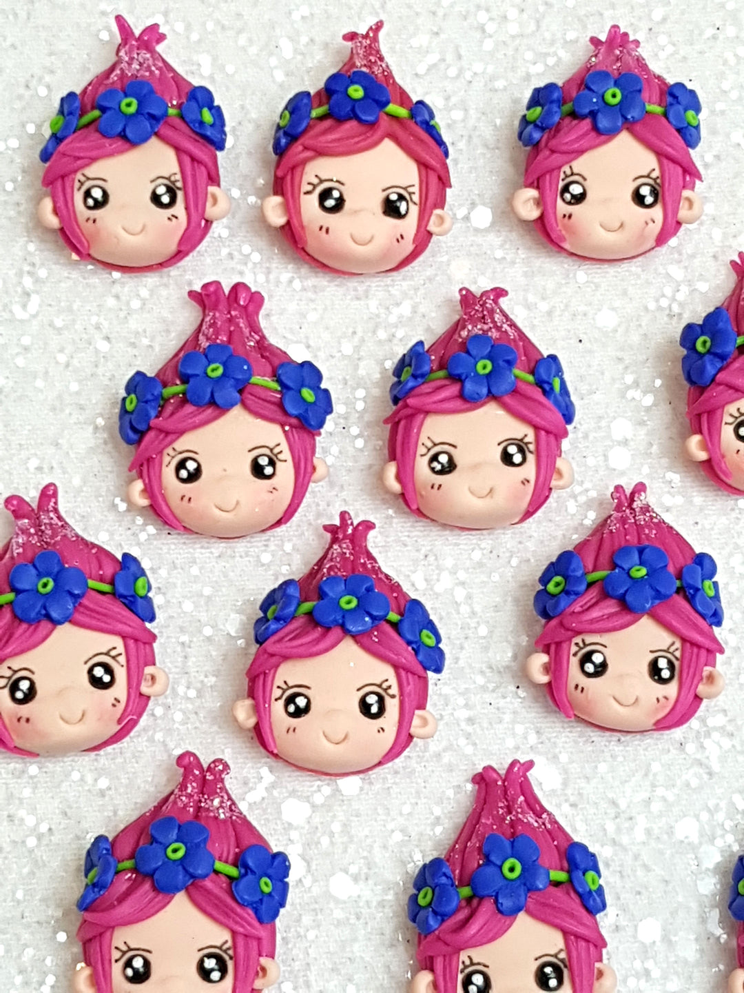 Clay Charm Embellishment - NEW TROLL HEAD - Crafty Mood