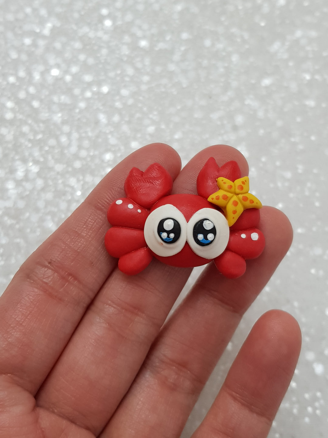 Clay Charm Embellishment - NEW CRAB red - Crafty Mood