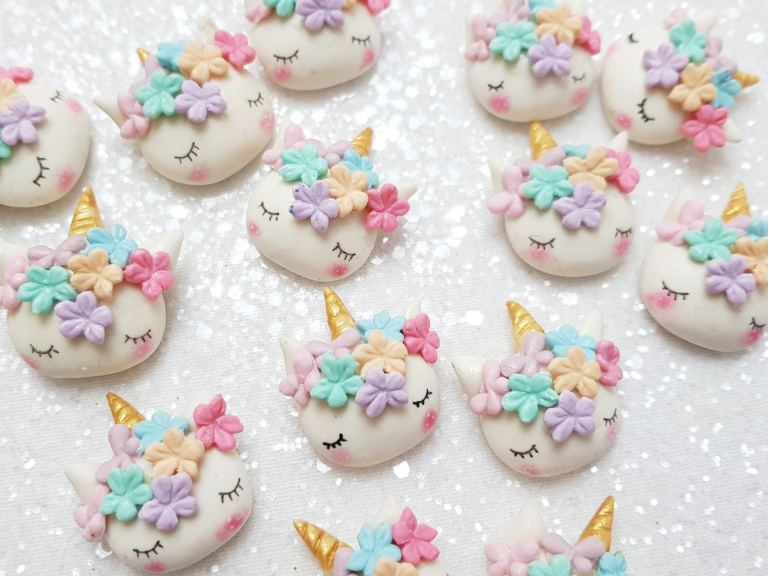 Clay Charm Embellishment - NEW UNICORN HEAD BUTTERFLY - Crafty Mood