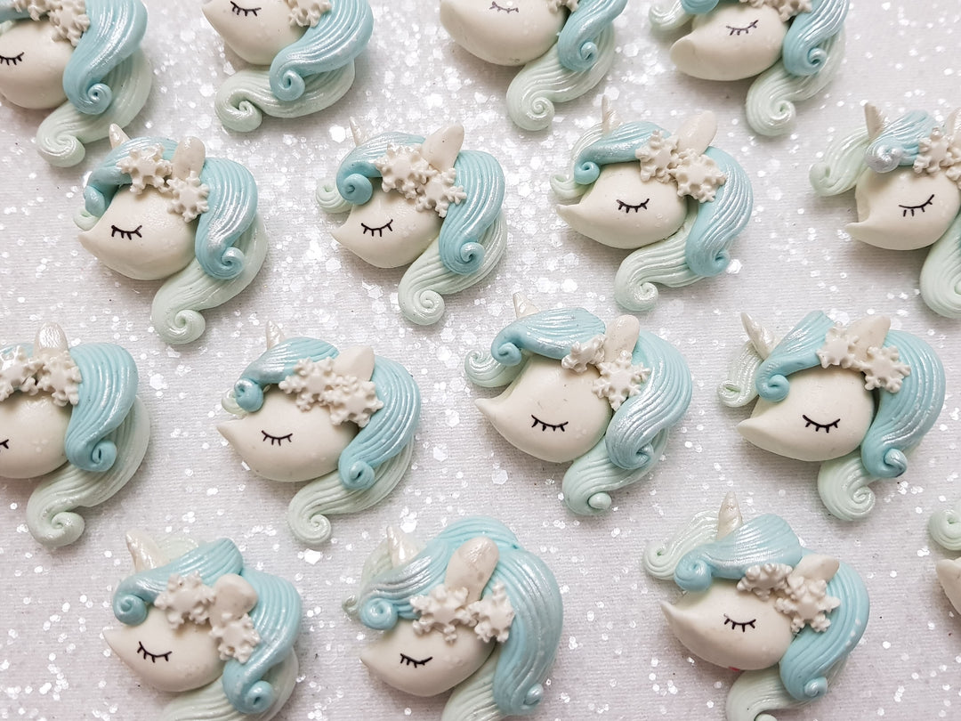 Clay Charm Embellishment - NEW UNICORN HEAD ICE - Crafty Mood