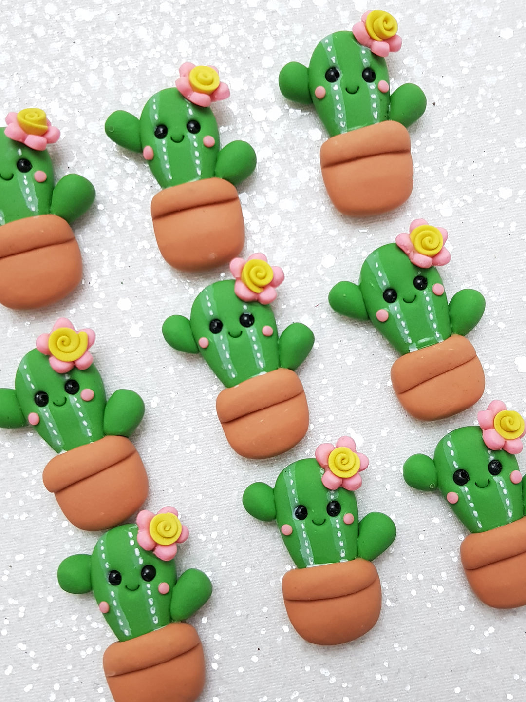 Clay Charm Embellishment - NEW CACTUS - Crafty Mood
