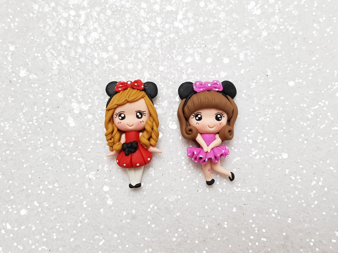 Clay Charm Embellishment - NEW MOUSE GIRL C - Crafty Mood