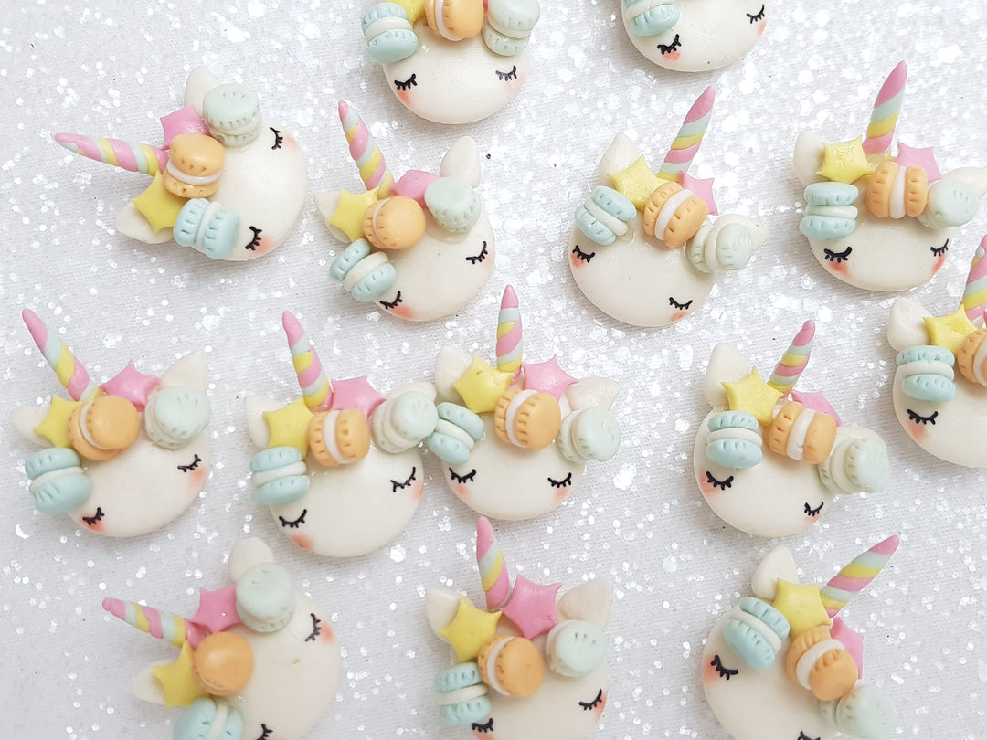Clay Charm Embellishment - NEW CANDY SLEEPY UNICORN - A - Crafty Mood