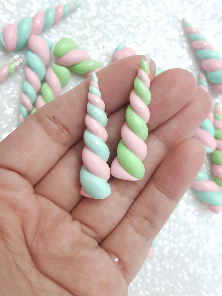 Clay Charm Embellishment - NEW UNICORN HORN MARSHMALLOW - Crafty Mood
