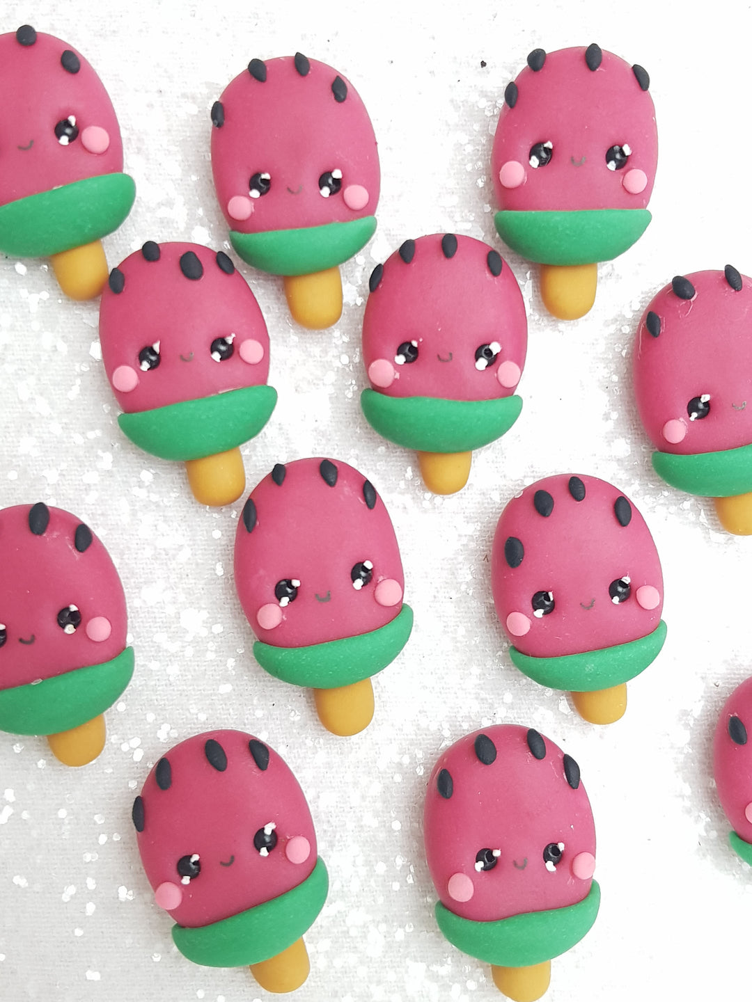 Clay Charm Embellishment - NEW LOLLIPOP - WATERMELON - Crafty Mood