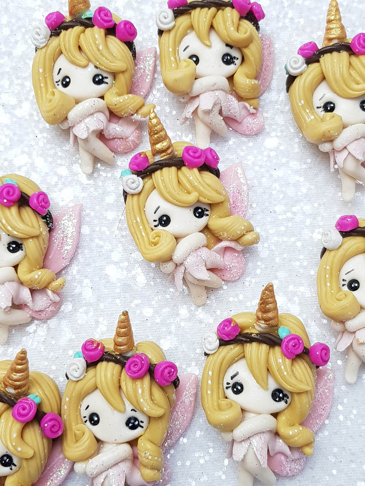 Clay Charm Embellishment - Unicorn Fairy - Crafty Mood