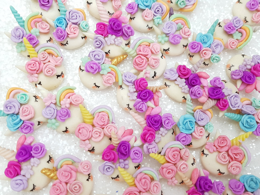 RANDOM - Clay Charm Embellishment - NEW UNICORN HEAD - Crafty Mood