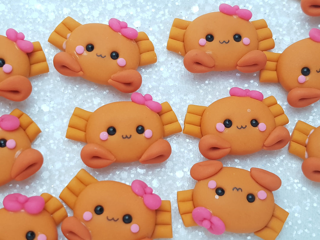 Clay Charm Embellishment - NEW CRAB ORANGE - Crafty Mood