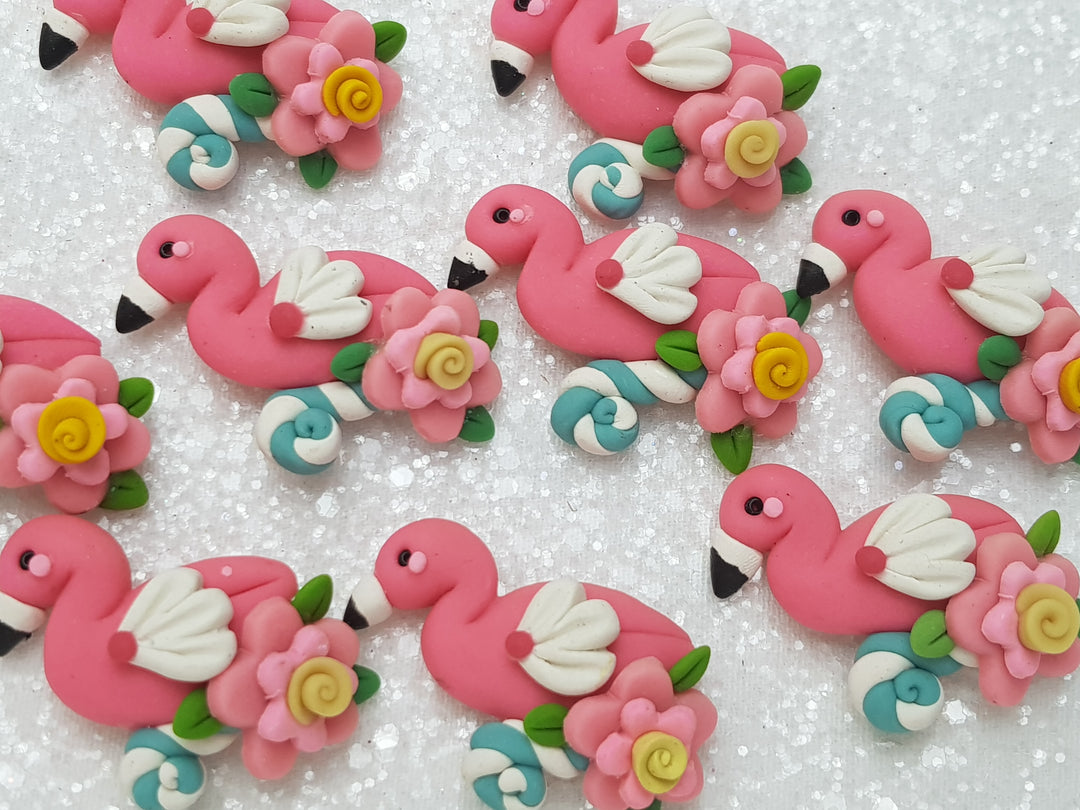 Clay Charm Embellishment - FLAMINGO - Crafty Mood