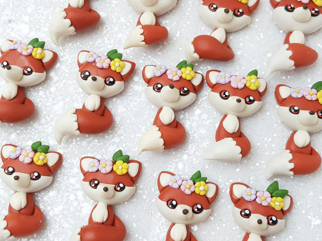 Clay Charm Embellishment - NEW Fox - Crafty Mood