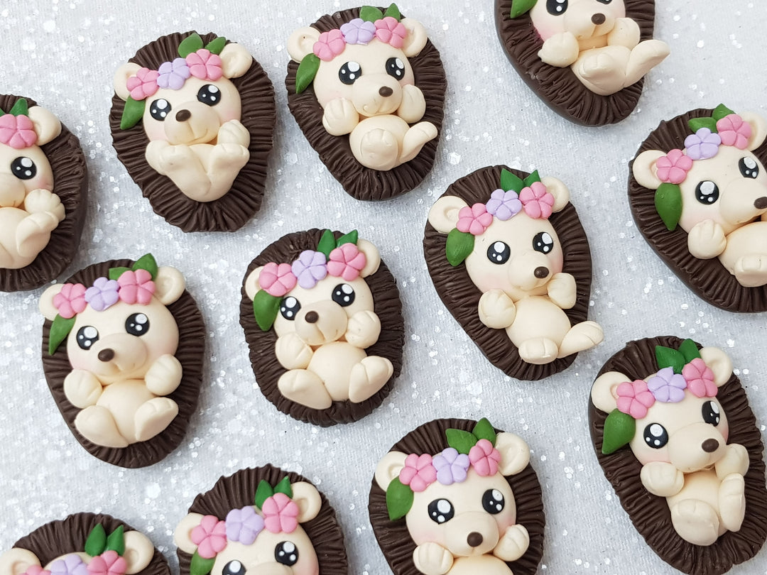 Clay Charm Embellishment - NEW Hedgehog - Crafty Mood