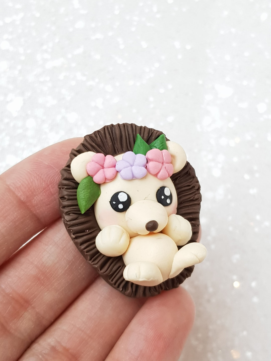 Clay Charm Embellishment - NEW Hedgehog - Crafty Mood