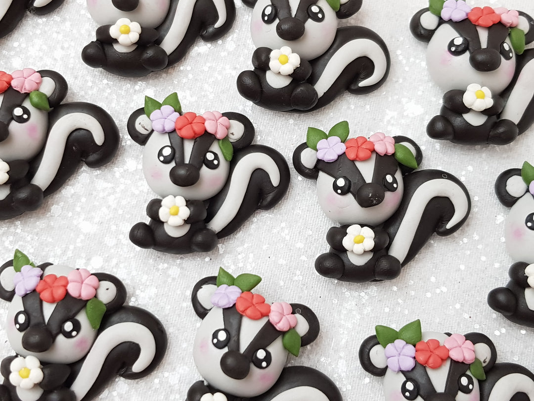Clay Charm Embellishment - NEW Skunk - Crafty Mood