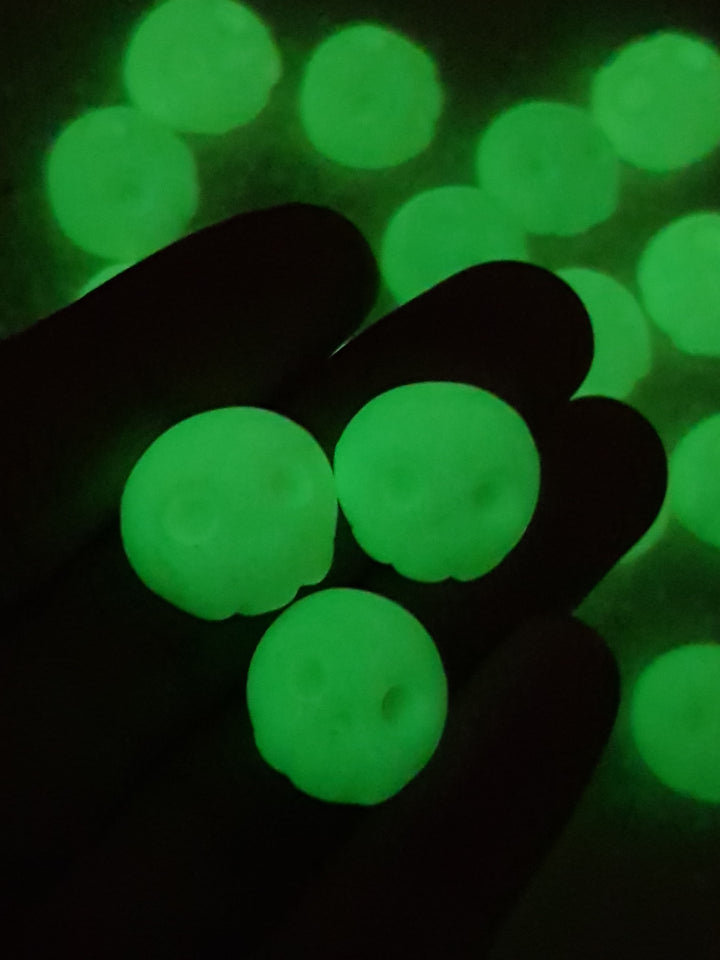 Clay Charm Embellishment - NEW Mini Skull set of 3 - Crafty Mood