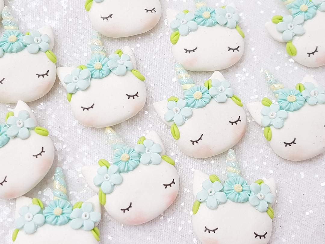 Clay Charm Embellishment - NEW Sleepy Unicorn K - Crafty Mood