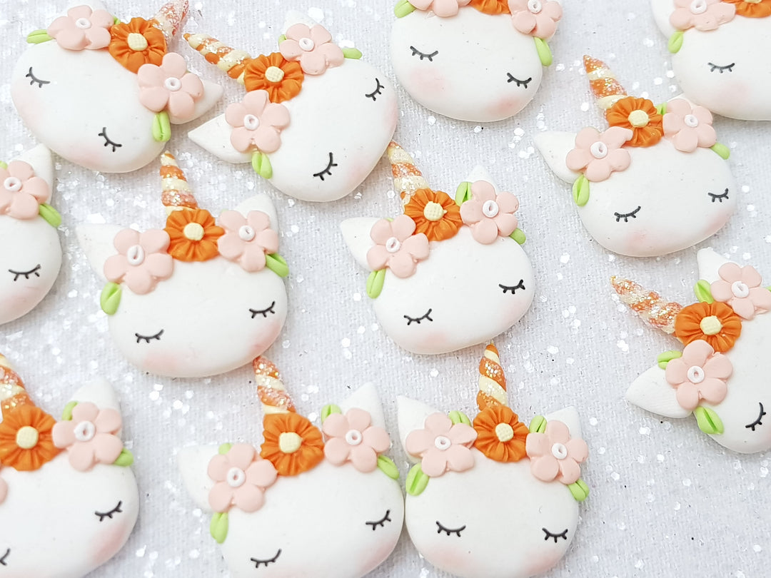 Clay Charm Embellishment - NEW Sleepy Unicorn - Crafty Mood