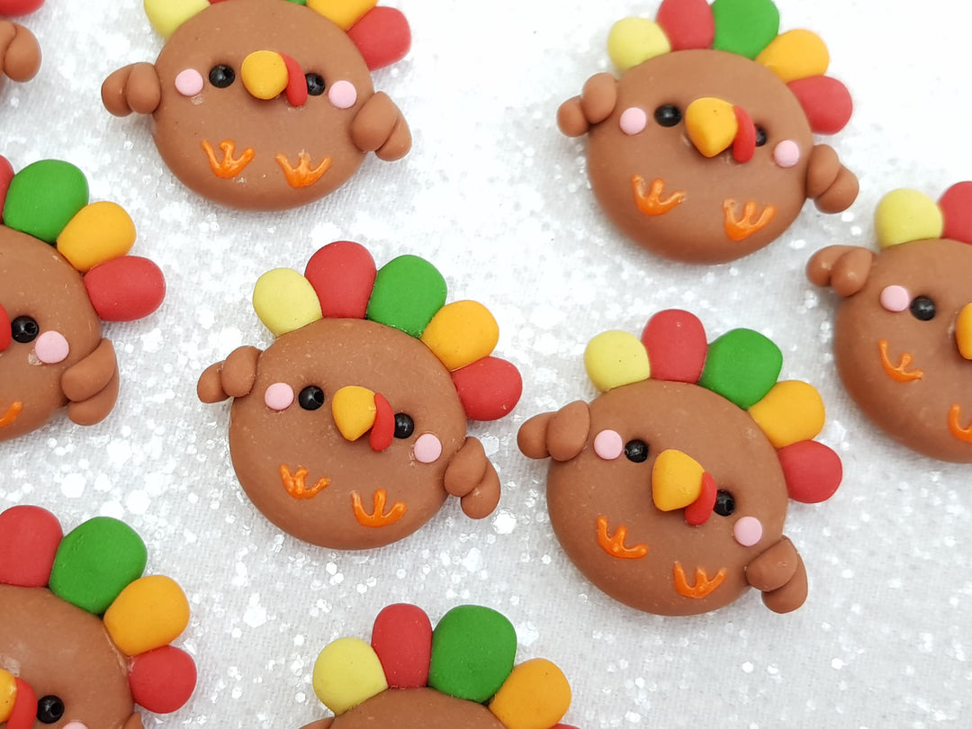 Clay Charm Embellishment - Turkey Halloween - Crafty Mood