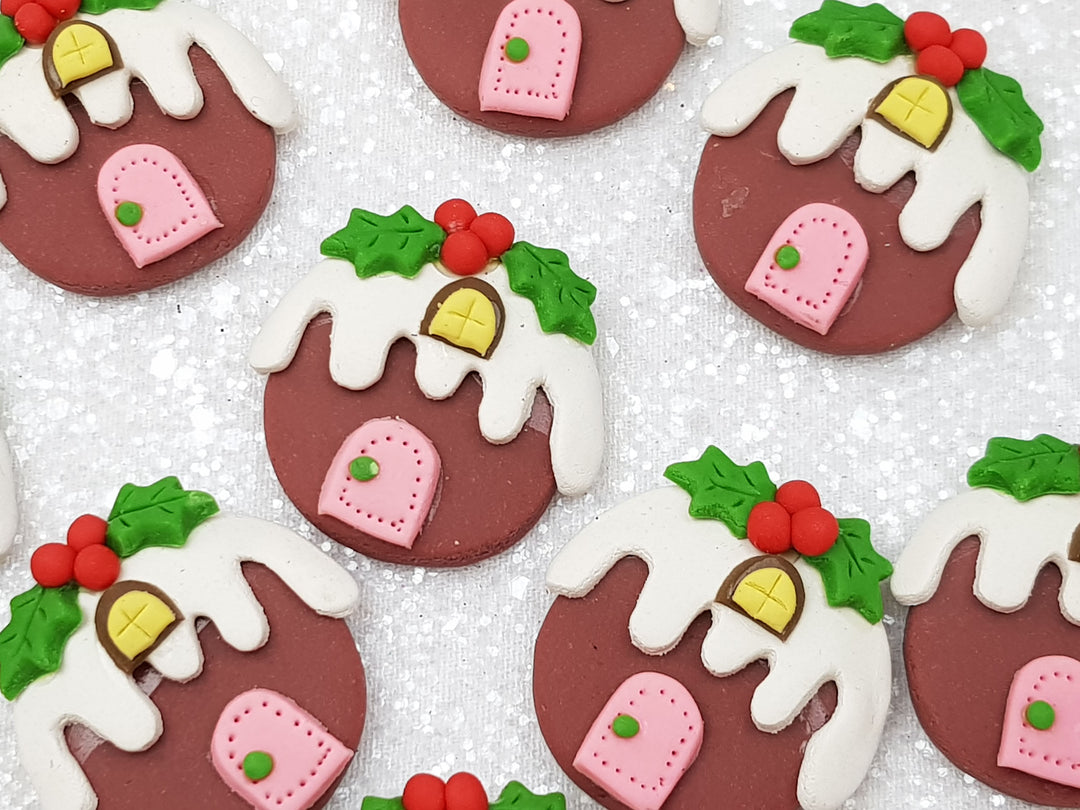 Clay Charm Embellishment NEW pudding house - Crafty Mood